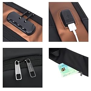 Anti-Theft Sling Bag With A USB Charging Cable