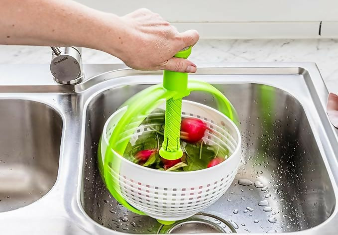 360° Rotating Salad Spinner with Handle