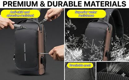 Anti-Theft Sling Bag With A USB Charging Cable