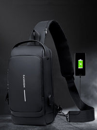 Anti-Theft Sling Bag With A USB Charging Cable